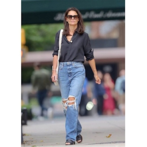 FIRM Khaite Kyle Portland Relaxed Distressed Jeans - Picture 3 of 14